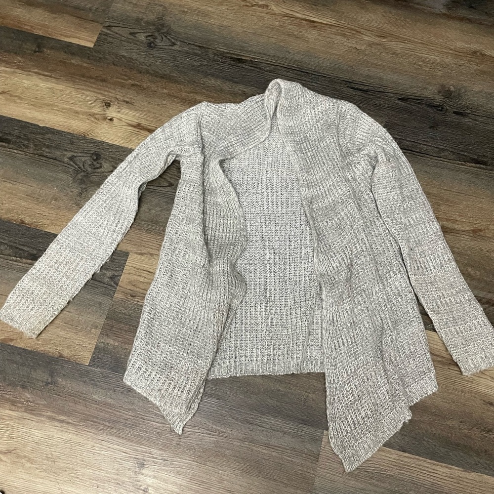 Rue21 Women's Light Gray Open-Front Cardigan